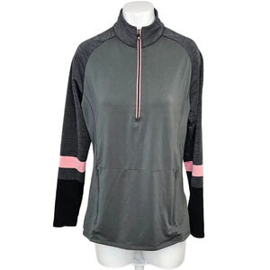 FootJoy Womens Half  Zip Long Sleeve Gray Size Medium